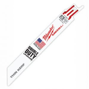 Milwaukee 48-00-5186 6″ 24TPI Thin Kerf Metal Cutting Sawzall Blades (5PK)