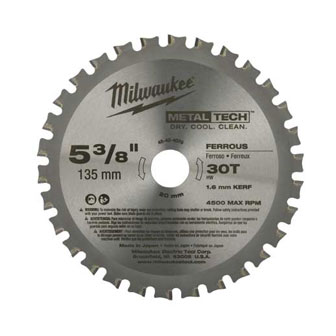 48-5-3/8 in. x 30 Teeth Ferrous Metal Cutting Circular Saw Blade40-4070 5-3/8 in. x 30 Teeth Ferrous Metal Cutting Circular Saw Blade