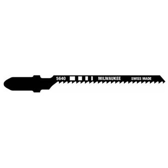 Milwaukee 48-42-5640 Jig Saw Blade High Carbon Steel 12 Teeth per Inch 3 in. Length Milwaukee 48-42-5640 Jig Saw Blade High Carbon Steel 12 Teeth per Inch 3 in. Length