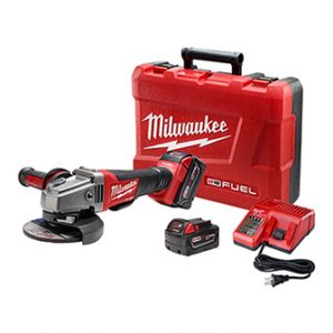 M18 FUEL 18-Volt Lithium-Ion Brushless Cordless 4-1/2 in. /5 in. Grinder W/ Paddle Switch Kit W/ (2) 5.0Ah Batteries