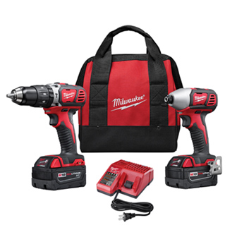 Milwaukee Tool M18 18V Lithium-Ion Cordless 1/2-inch Hammer Drill & 1/4-inch Impact Driver Combo Kit (2-Tool) Milwaukee Tool M18 18V Lithium-Ion Cordless 1/2-inch Hammer Drill & 1/4-inch Impact Driver Combo Kit (2-Tool)