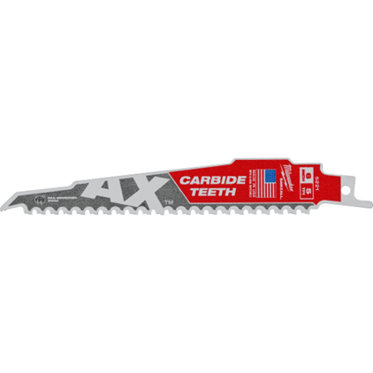 Milwaukee The AX w/ Carbide Teeth SAWZALL Blade 6 in. 5T Milwaukee The AX w/ Carbide Teeth SAWZALL Blade 6 in. 5T