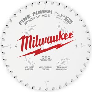 10-1/4" 40T Fine Finish Circular Saw Blade